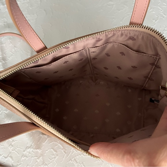 Holiday 2019 Kate Spade Rose Gold Sparkle Crossbody. Pink handles/strap. - Picture 6 of 7